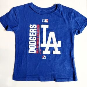 Majestic Kids Blue Dodgers T-Shirt Size: 4
